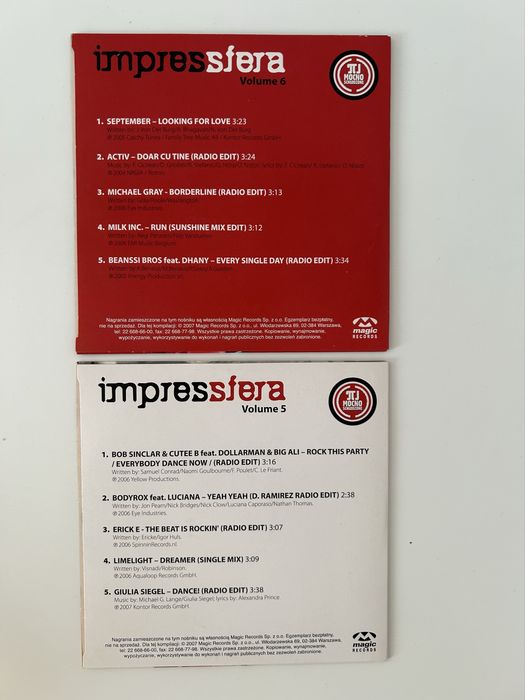Płyty CD Impressfera muzyka na impreze sobieski