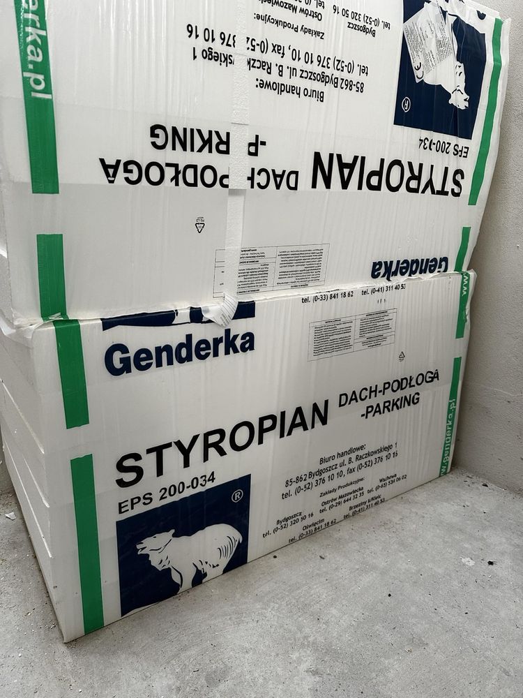 Styropian 9cm  eps 200 dach, podloga parking genderka