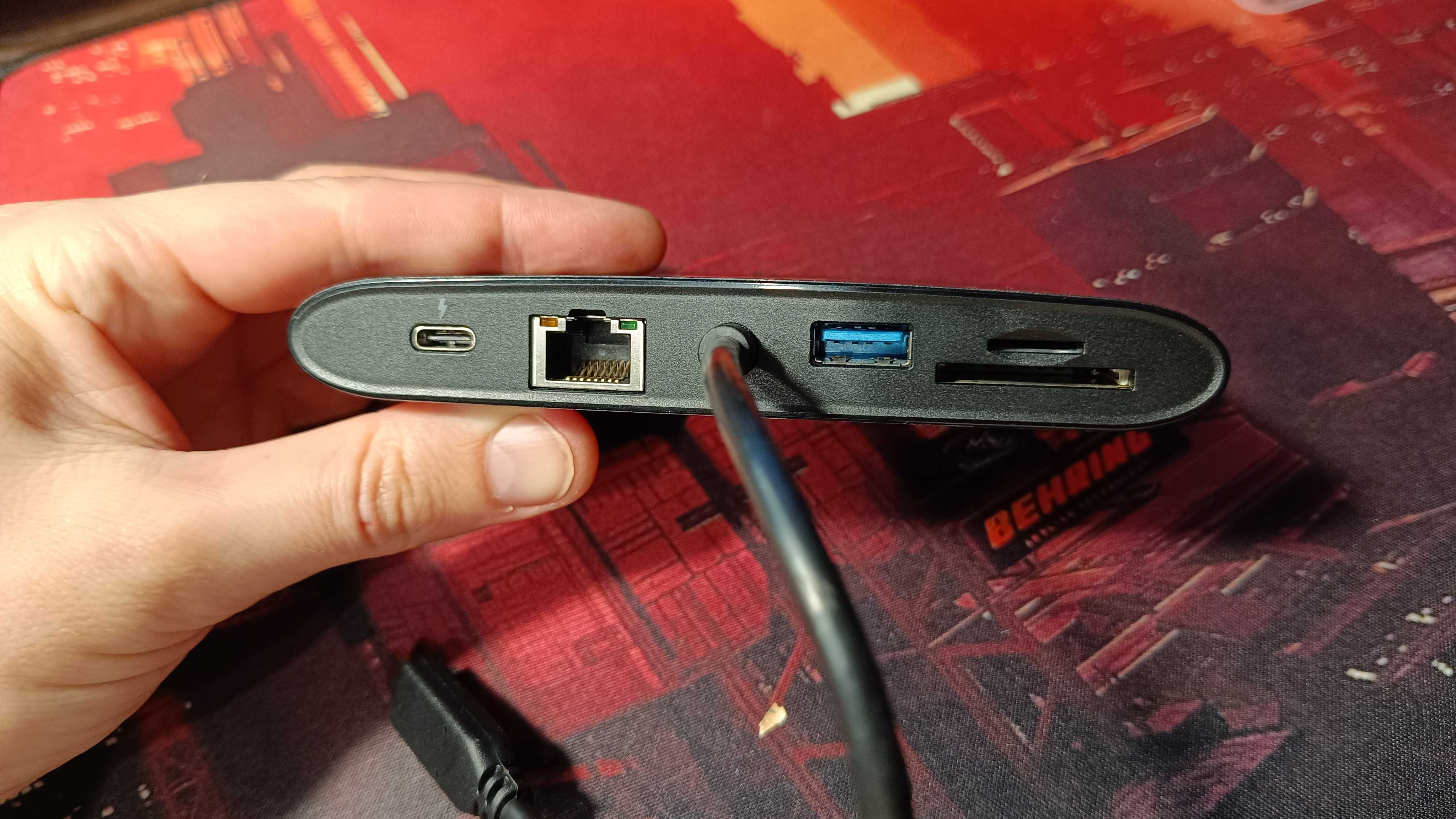 USB-хаб STLab USB3.1 Type-C to HDMI4K/DVI/VGA/2хUSB3.0/RJ45/Type-C