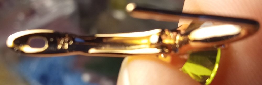 Позолочені сережки з каменем Swarovski