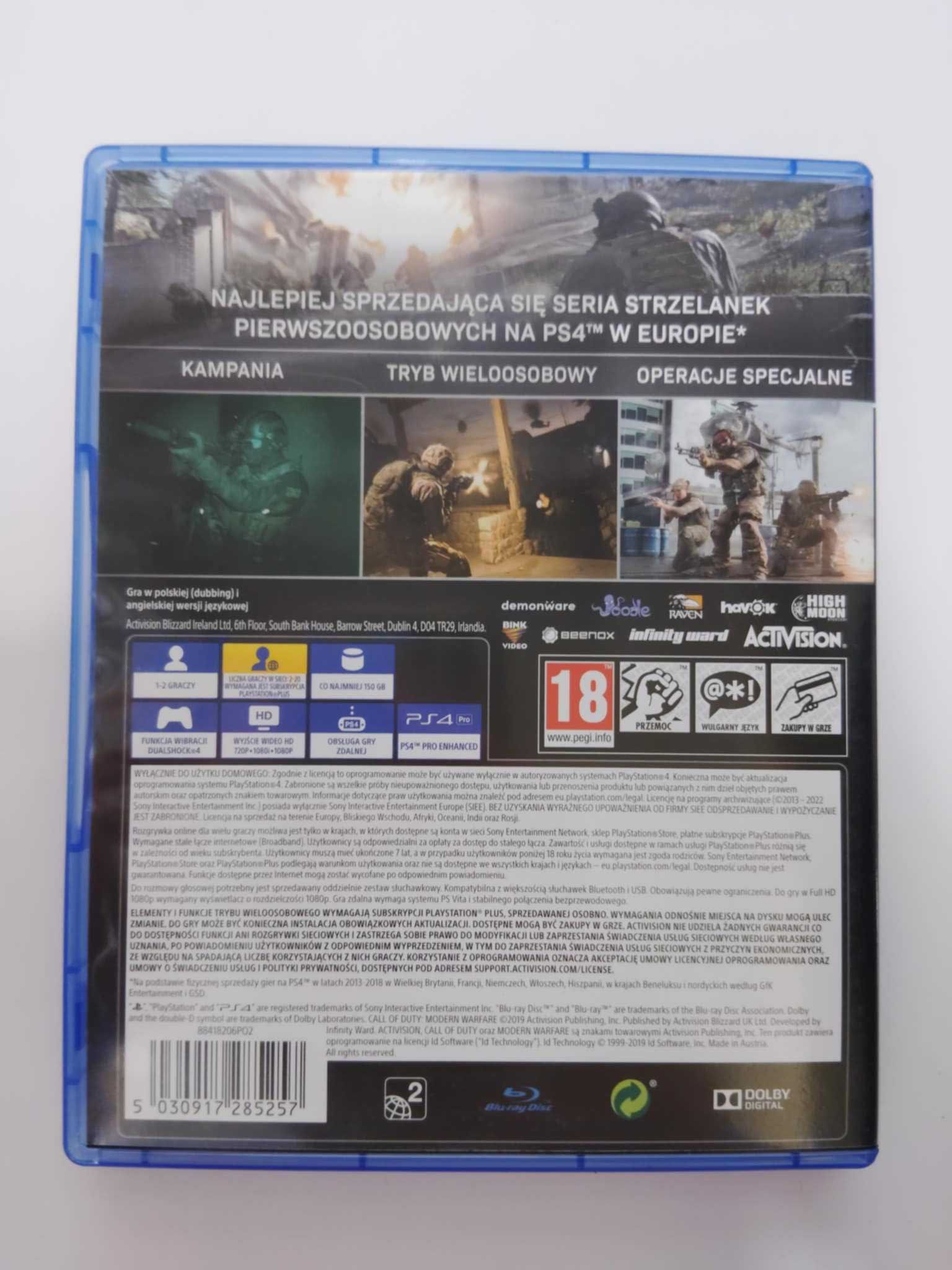 Call of Duty: Modern Warfare PS4 Polska wersja / COD MW