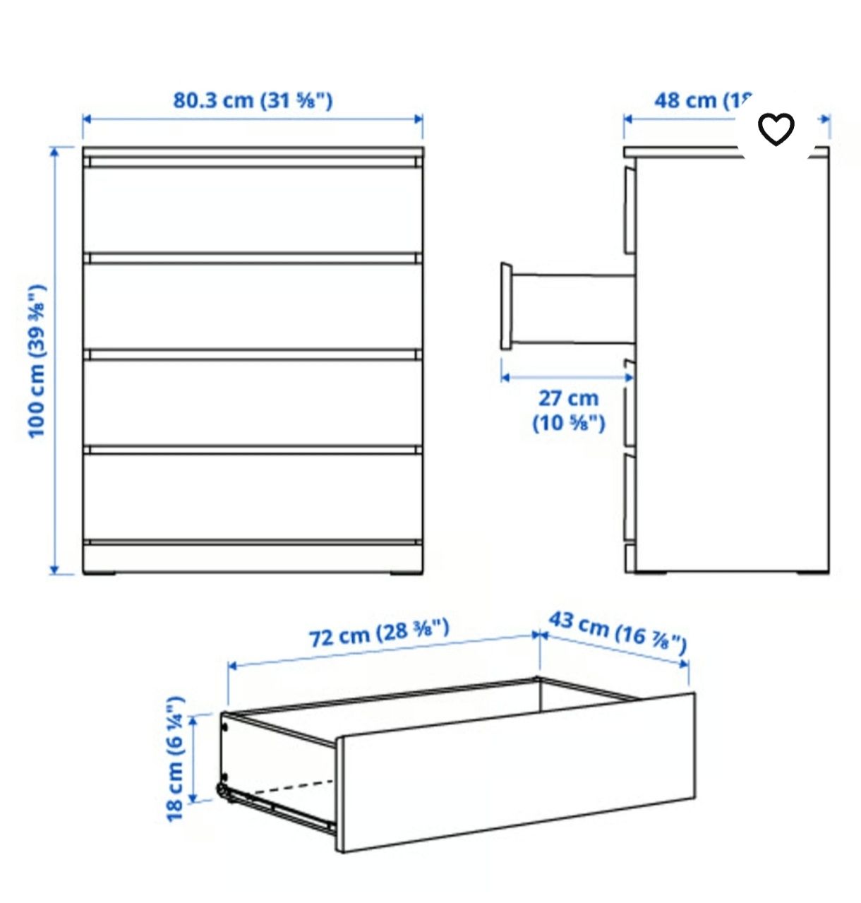Cómoda IKEA muito bom estado