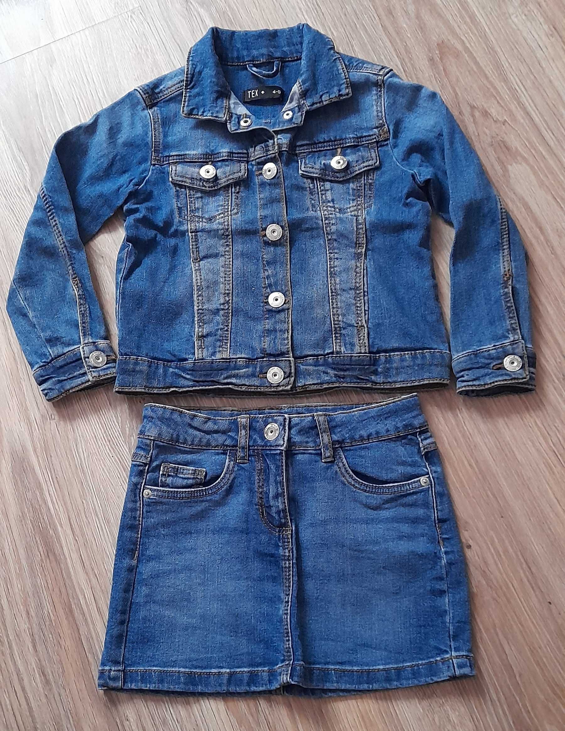 Katana Komplet denim jeans dzins 4 -5 lat