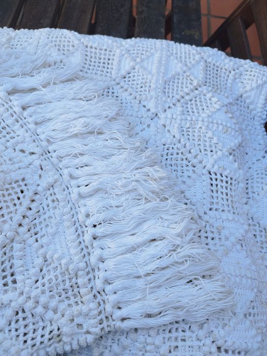Colcha feita à mão em crochet