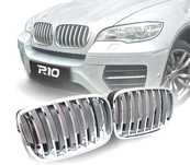 GRELHAS FRONTAIS BMW X5 E70 07-10 X6 E71 E72 08-14 PRETO CROMADA