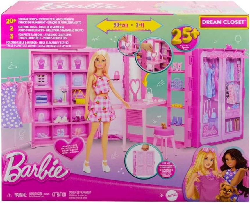 Ігровий набір Барбі Стильна гардеробна з лялькою Barbie HXD58