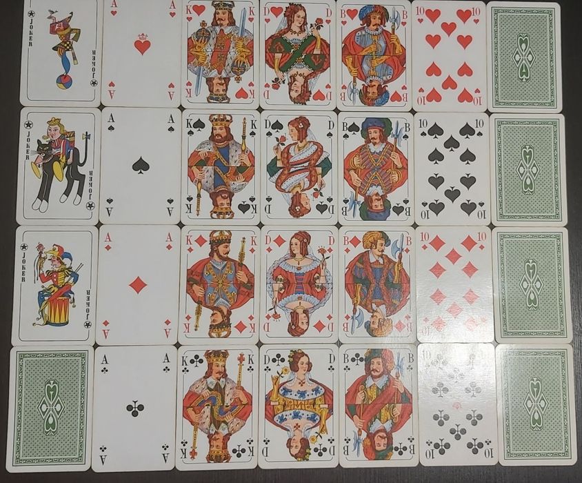 Karty do gry – 55 sztuk – lata 80-te – kolekcjonerskie