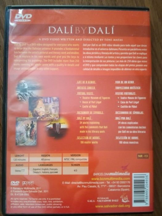 Salvador Dali by Dali Life Work Symbols Places DVD