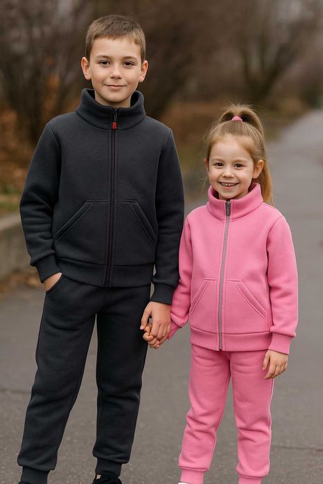 ТОП! Теплий костюм на флісі 98-158 см на блискавці фліс осінь/зима