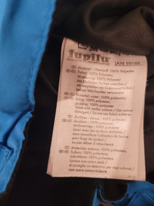 Spodnie narciarskie 110/116 Lupilu ocieplane