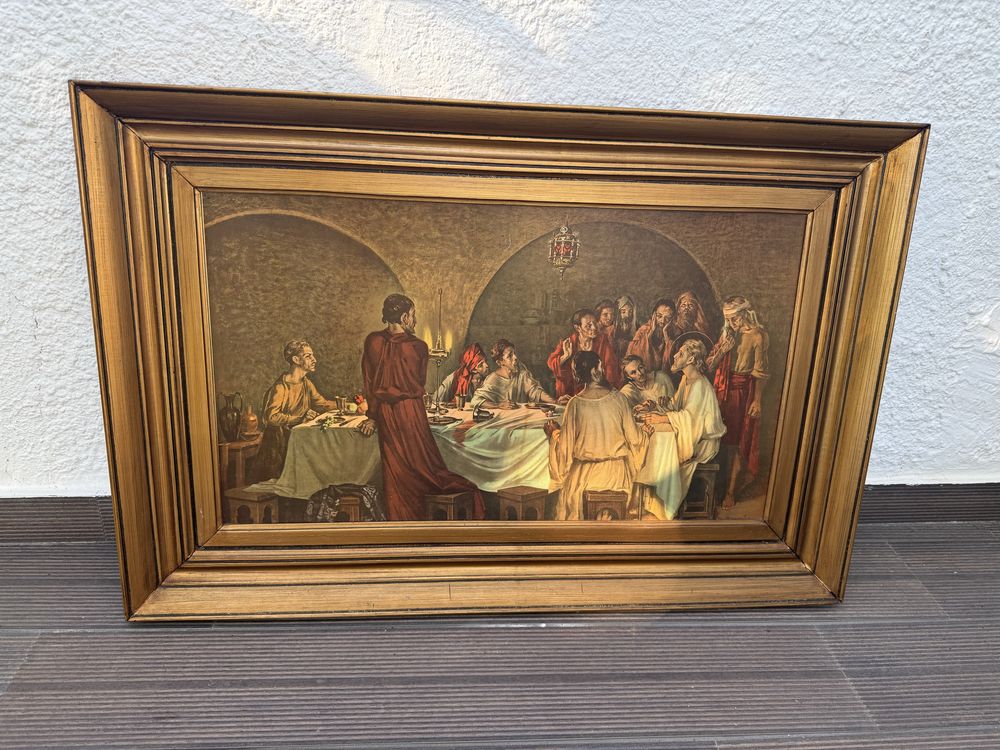 Quadro antigo com moldura