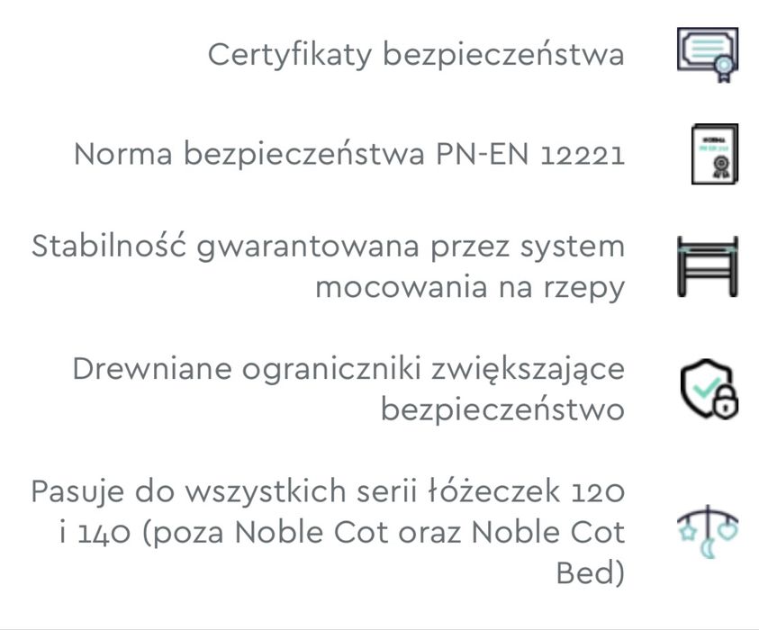 Łóżeczko Woodies Star Cot 120x60 cm + przewijak