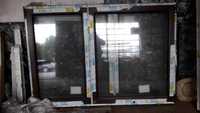 Okna okno PCV Veka, szer 2040 wys 1410, kolor dwustronny mahoń 2szt.
