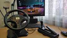 Ручник+коробка передач,Игровой руль для ПК та PS ,iгрове кермо+ВИДЕО