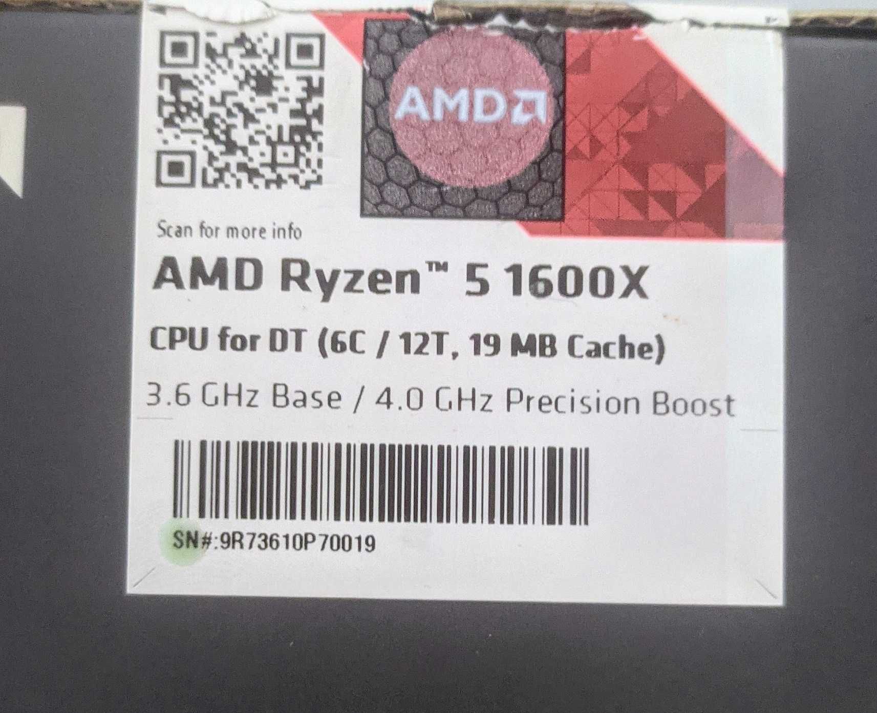 procesor ryzen 5 1600x  am4