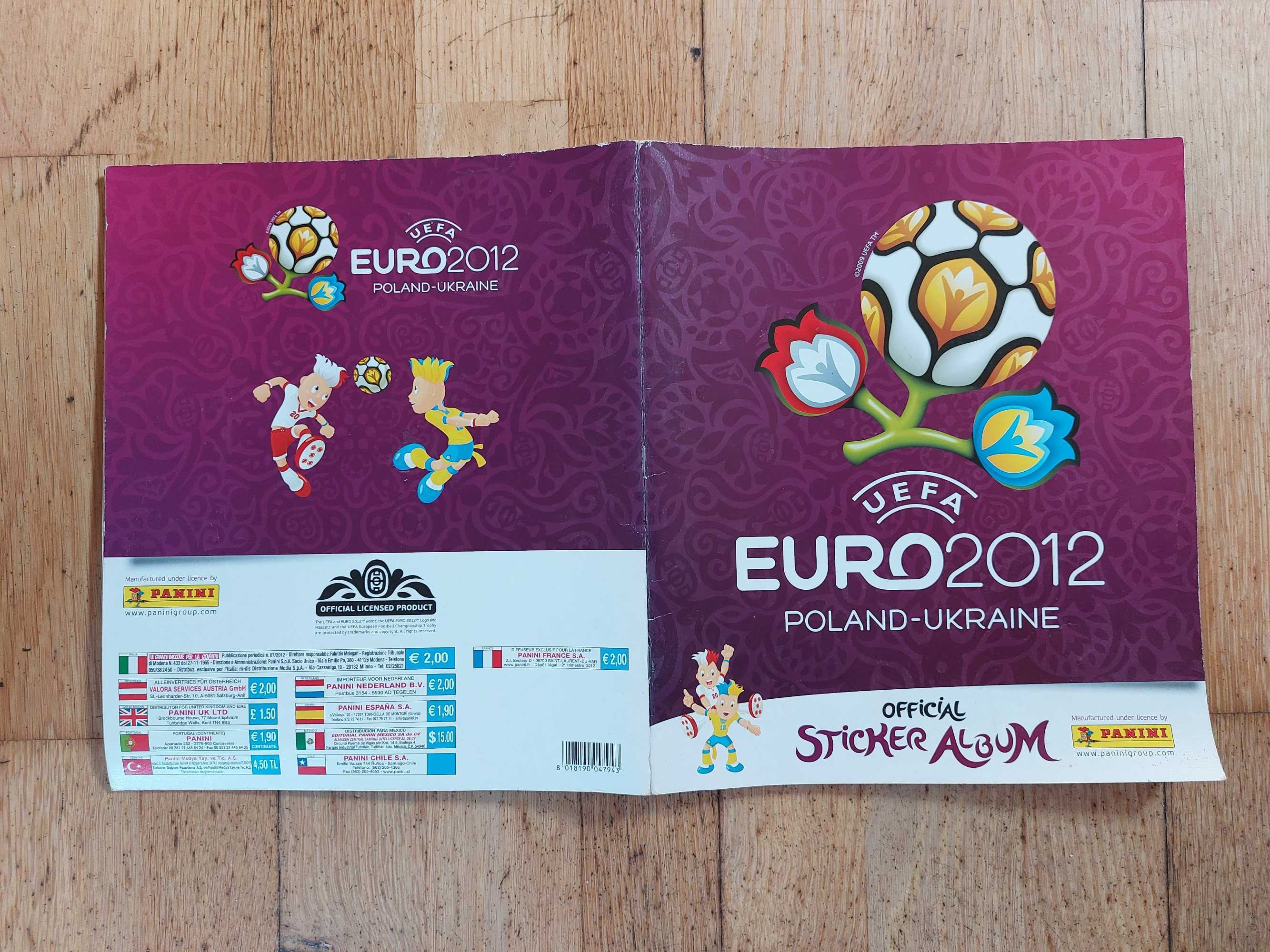 Caderneta de cromos "Poland-Ukraine" UEFA Euro 2012 - Completa