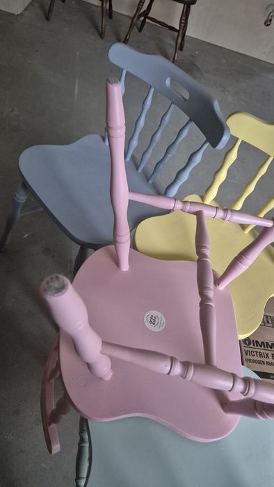 Krzesła gięte , patyczak, prl, ludwik, odrestaurowane