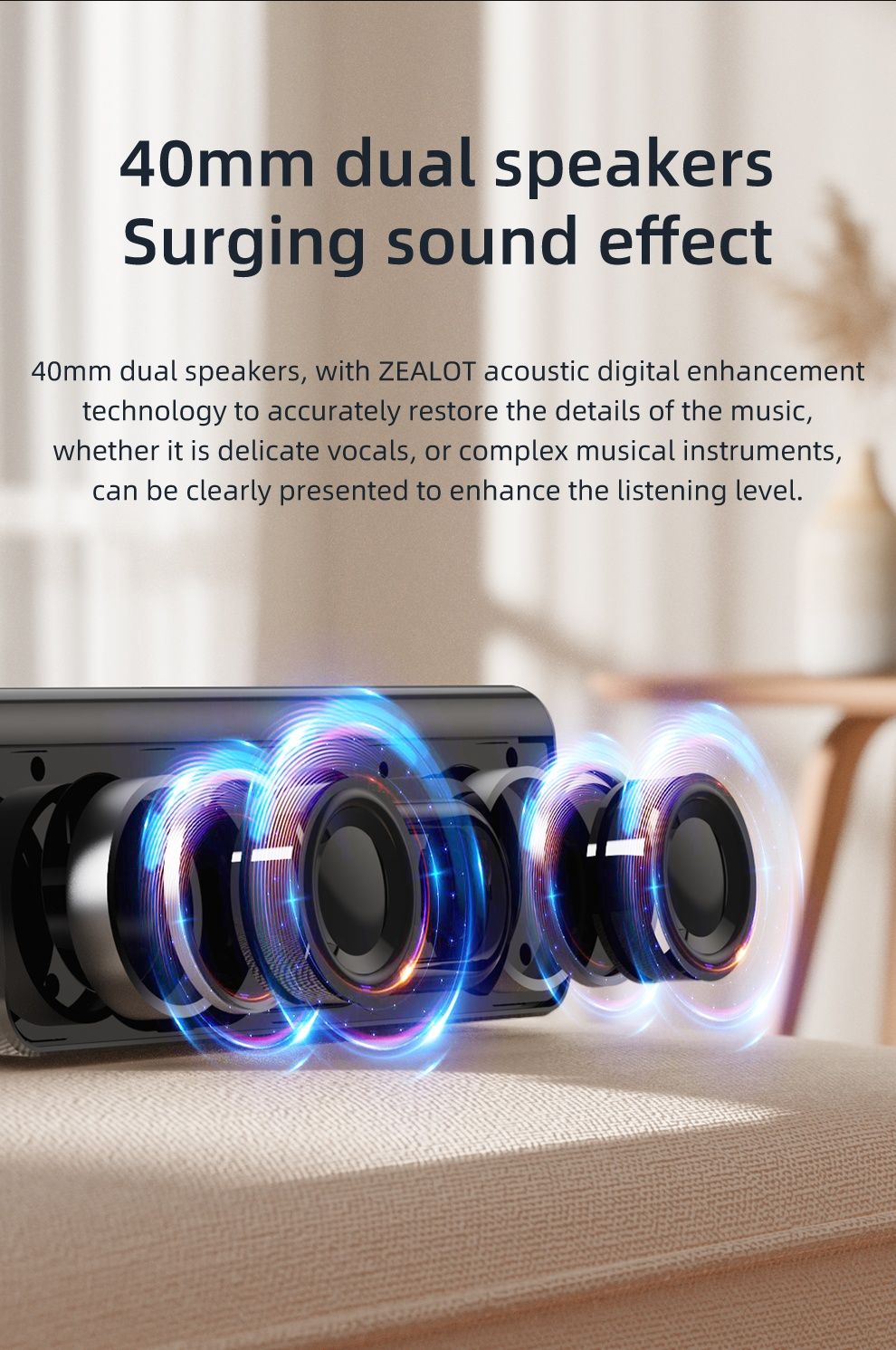 Głośnik bluetooth z subwooferem 10w