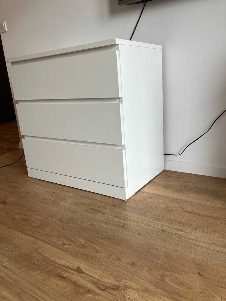 Biała, minimalistyczna komoda, 3 szuflady, Wrocław, Jagodno