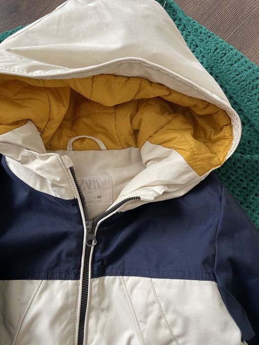 Куртка парка Zara осінь весна 7 років синя молочна