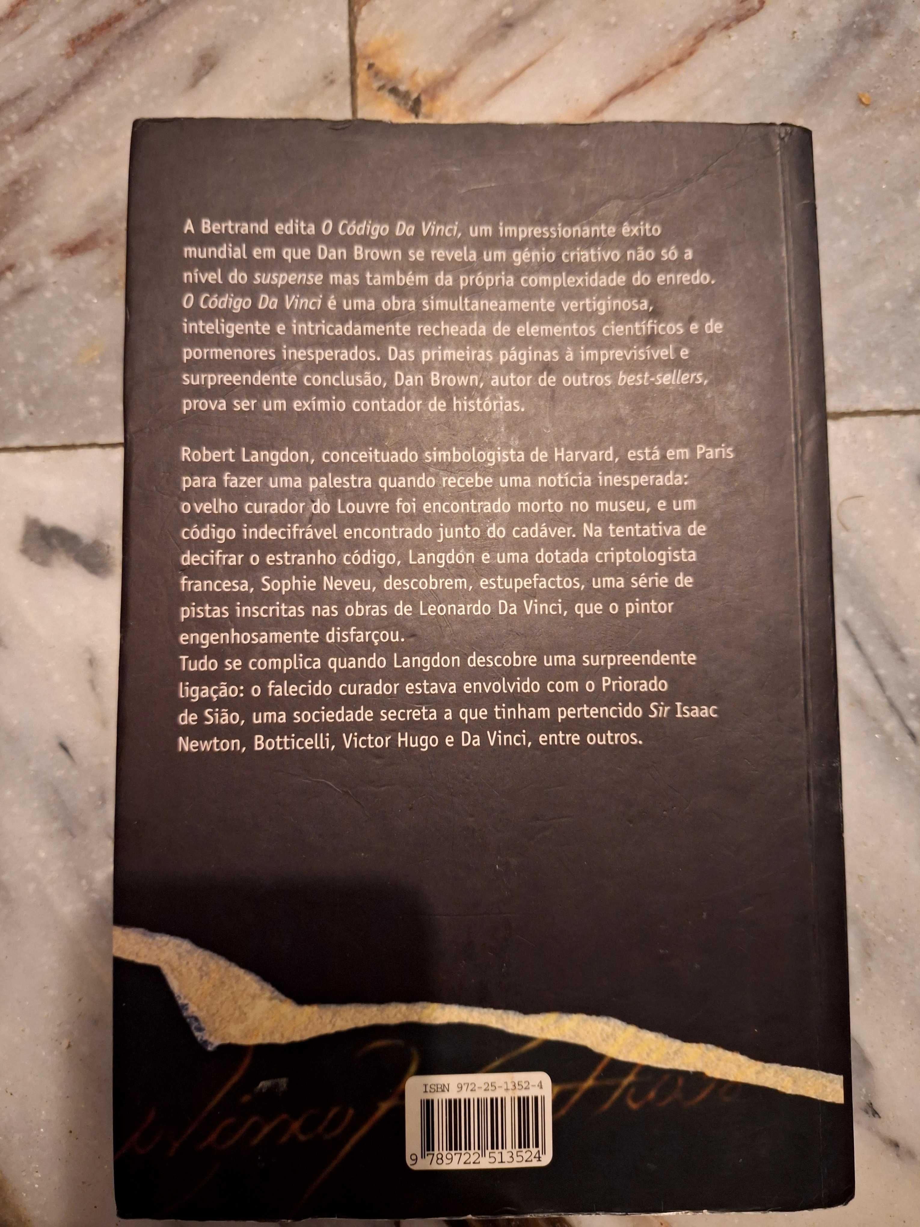 Livro o Código DaVinci do Autor Daw Brown