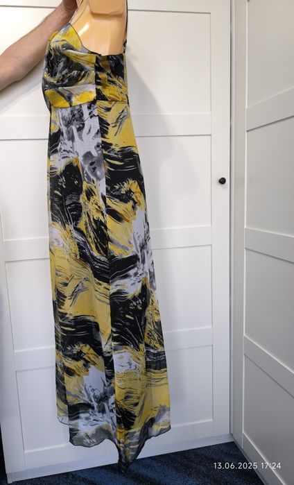 Sukienka 12 L 40 na ramiączkach długa maxi elegancka wizytowa codzienn