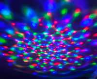 Lâmpada Luz LED Colorida Rotativa Party Light E27 3W Nova