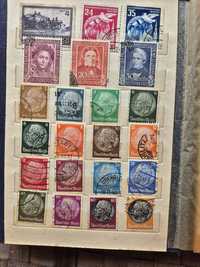 Klaser ze znaczkami z lat 30,40,50