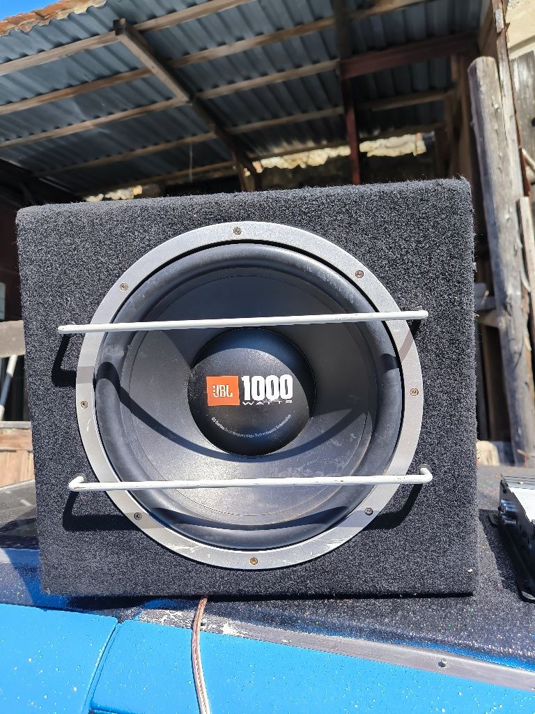 Subwoofer JBL cs1204b 1000W + wzmacniacz mac audio edition s four - 1