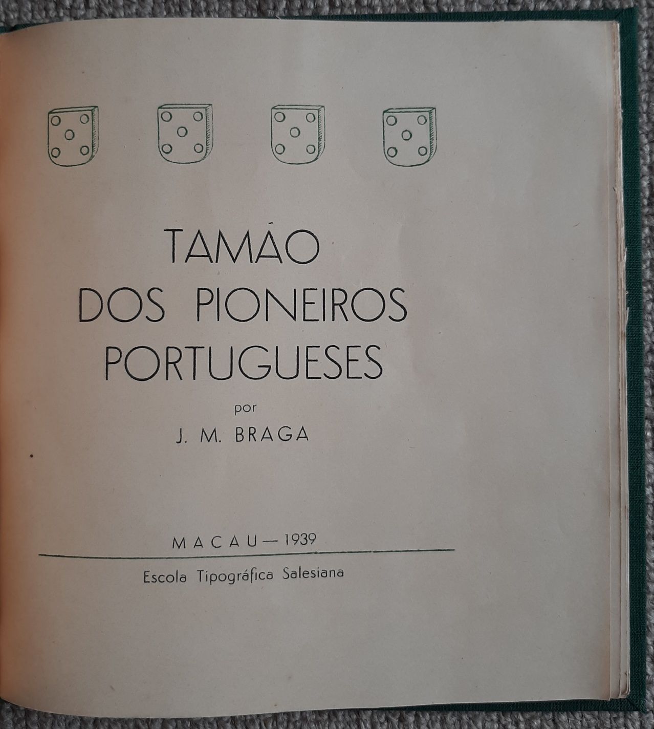 Macau Tamão dos Pioneiros Portugueses - Jack Maria Braga - 1939 Raro
