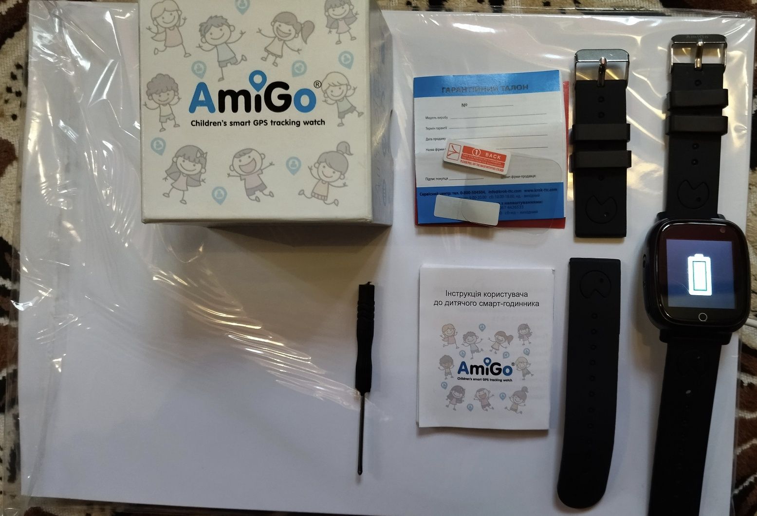 Дитячий смарт годинник AmiGo Camera+Led