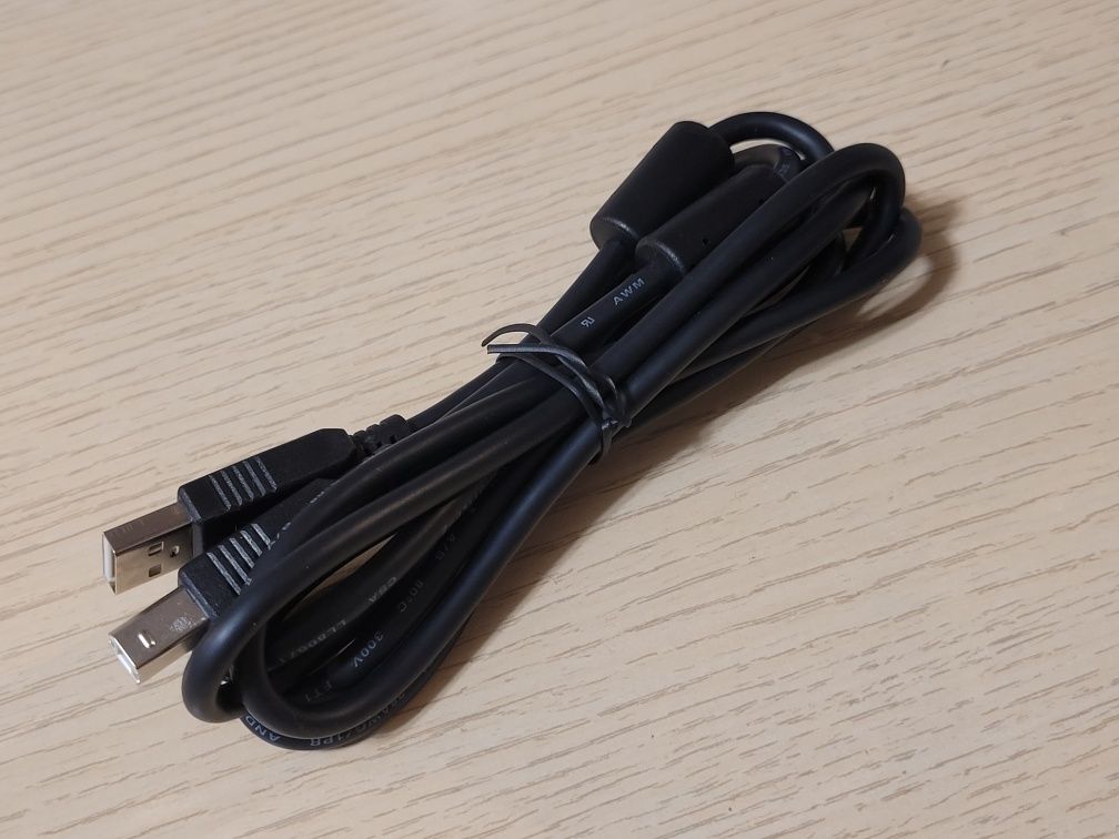 Kabel przewód USB A - USB B AM BM 1,8 m 180 cm  męsko męski