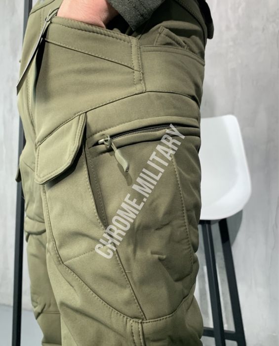Тактичний softshell костюм на флісі ОПТ/Роздріб Олива