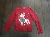 Sweter świąteczny dziewczyna H&M 134