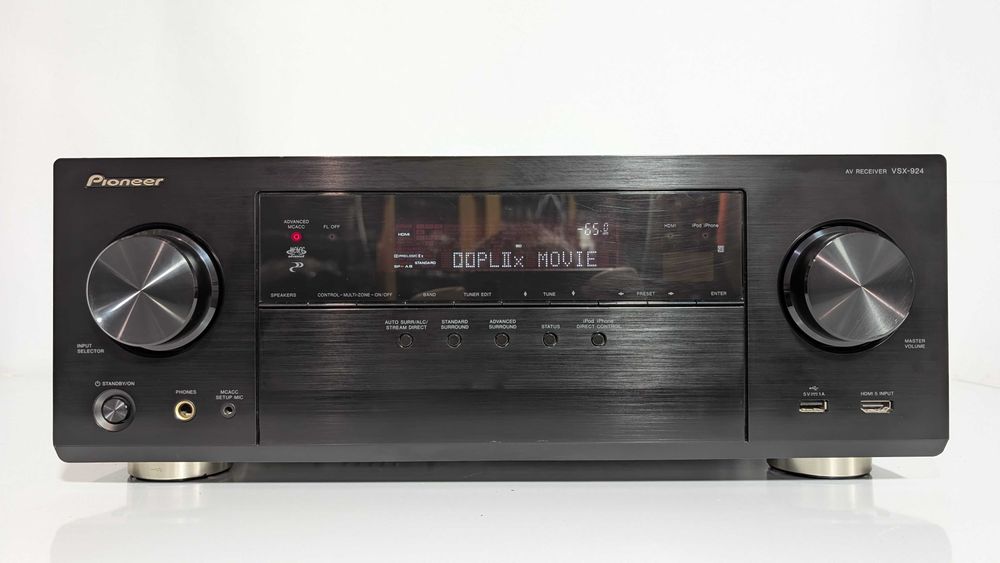 7.2 Ресивер Pioneer VSX-924,має 150 Вт/канал/HDMI/Bluetooth/4K/USB/ARC