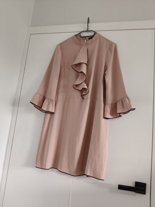 Zara różowa sukienka szeroka luźna S