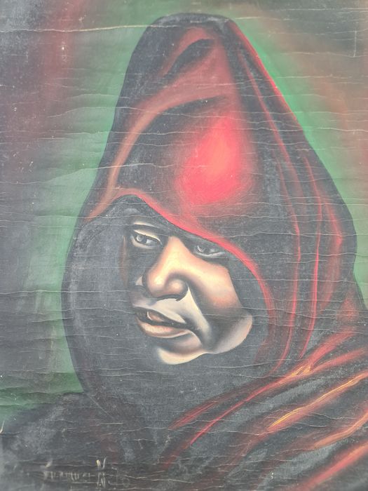 Par de telas pintadas temas africanos de João Manuel Neto