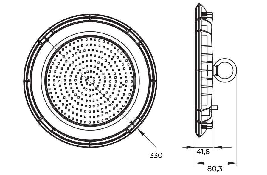 Lampa wisząca LED e.LED.ufo.stand.200.6500, 200W, 6500K, IP65
