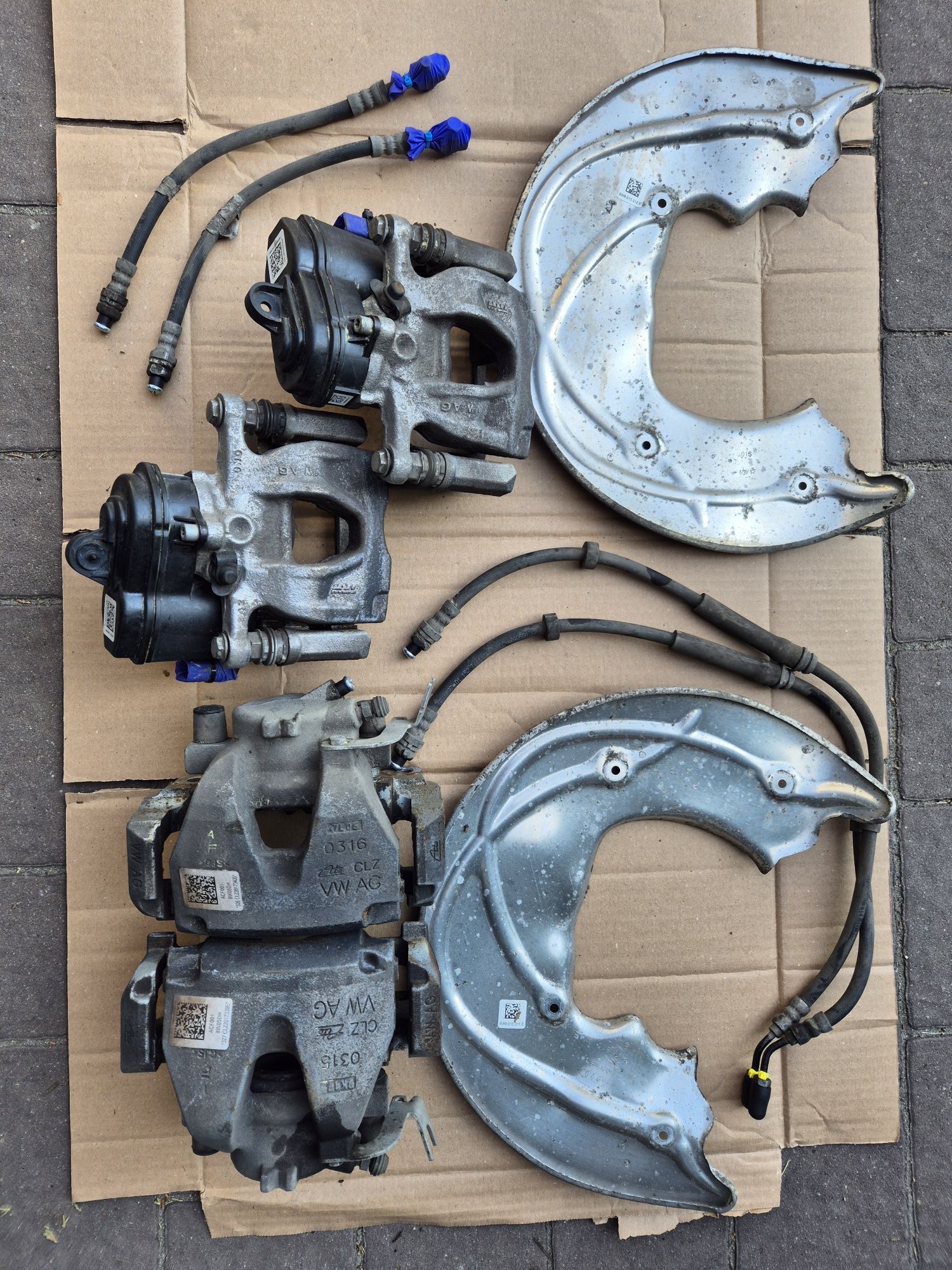 Komplet zacisków hamulcowych audi a4 b9 a5 f5 pod tarcze 314/300