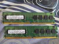 Оперативная память  DDR3 2 планки по 1 гб