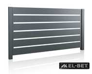Ogrodzenie aluminiowe poziome nowoczesne HORIZONTAL 200x20 aluminium
