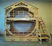 Łóżko piętrowe „hobbit house”