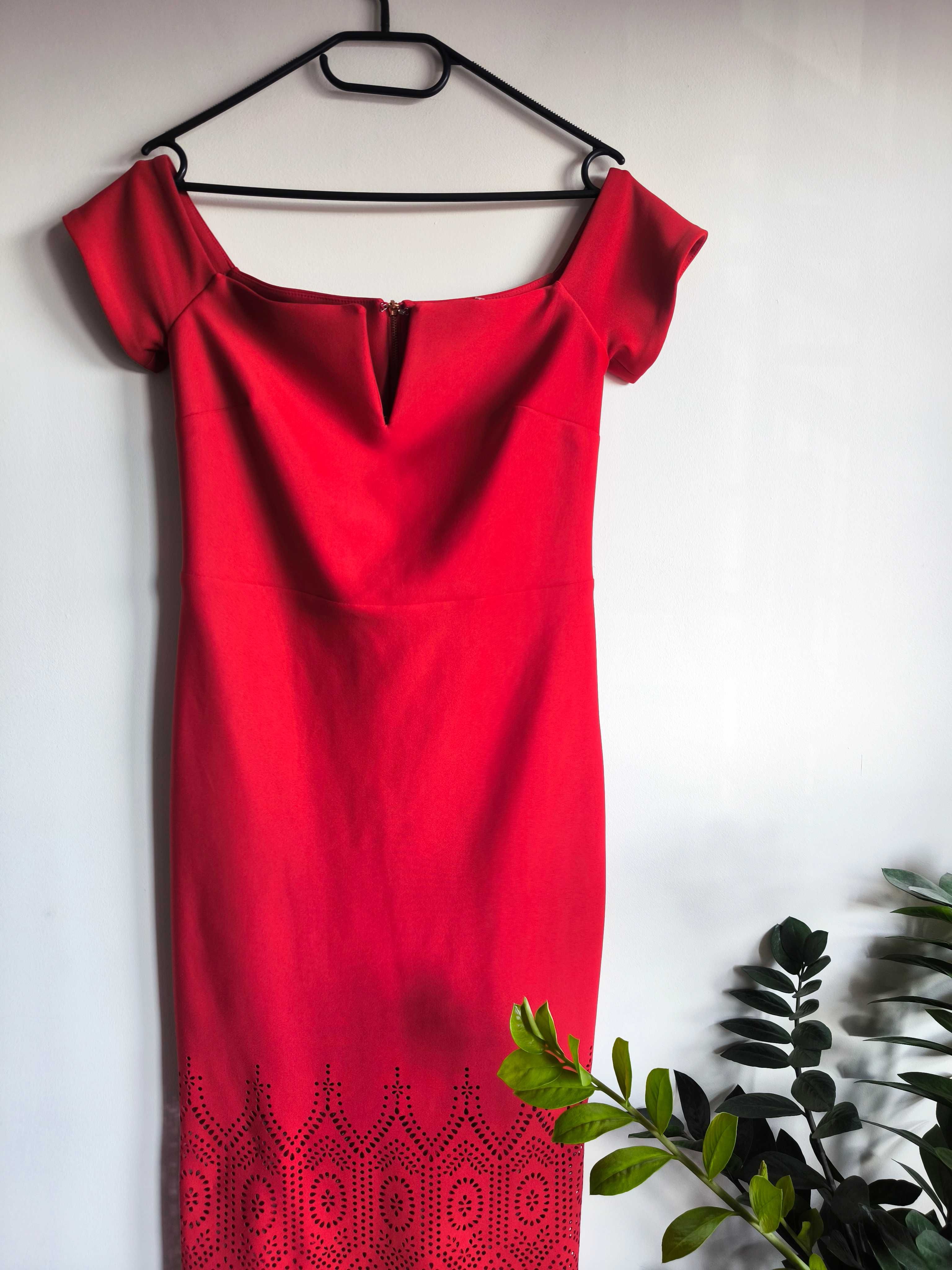 Elegancka czerwona sukienka MIDI Next Dresses – rozmiar L/40