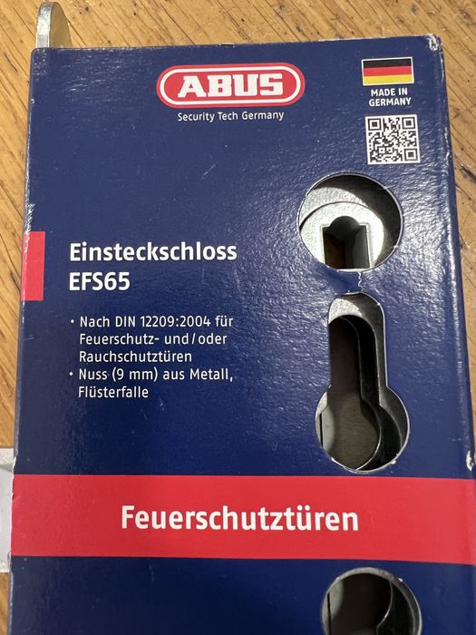 Fechadura encaixe portas emergência EFS65 Abus - NOVO