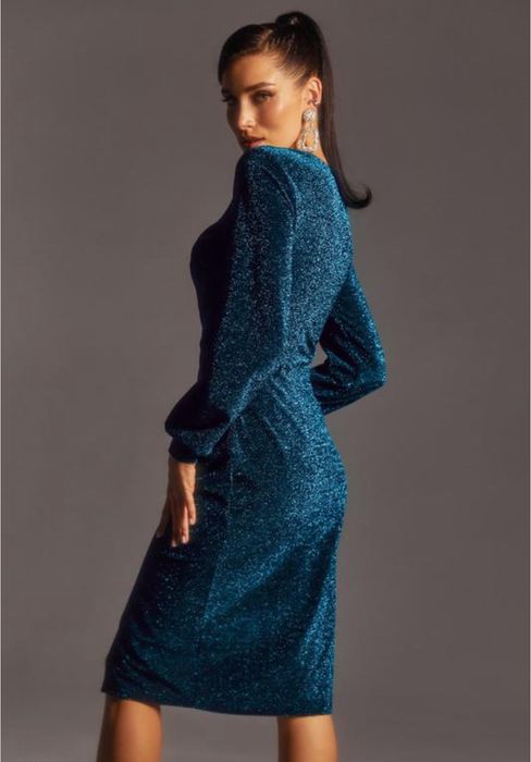 Вечірнє люрексове плаття Gepur з драпіруванням, xs