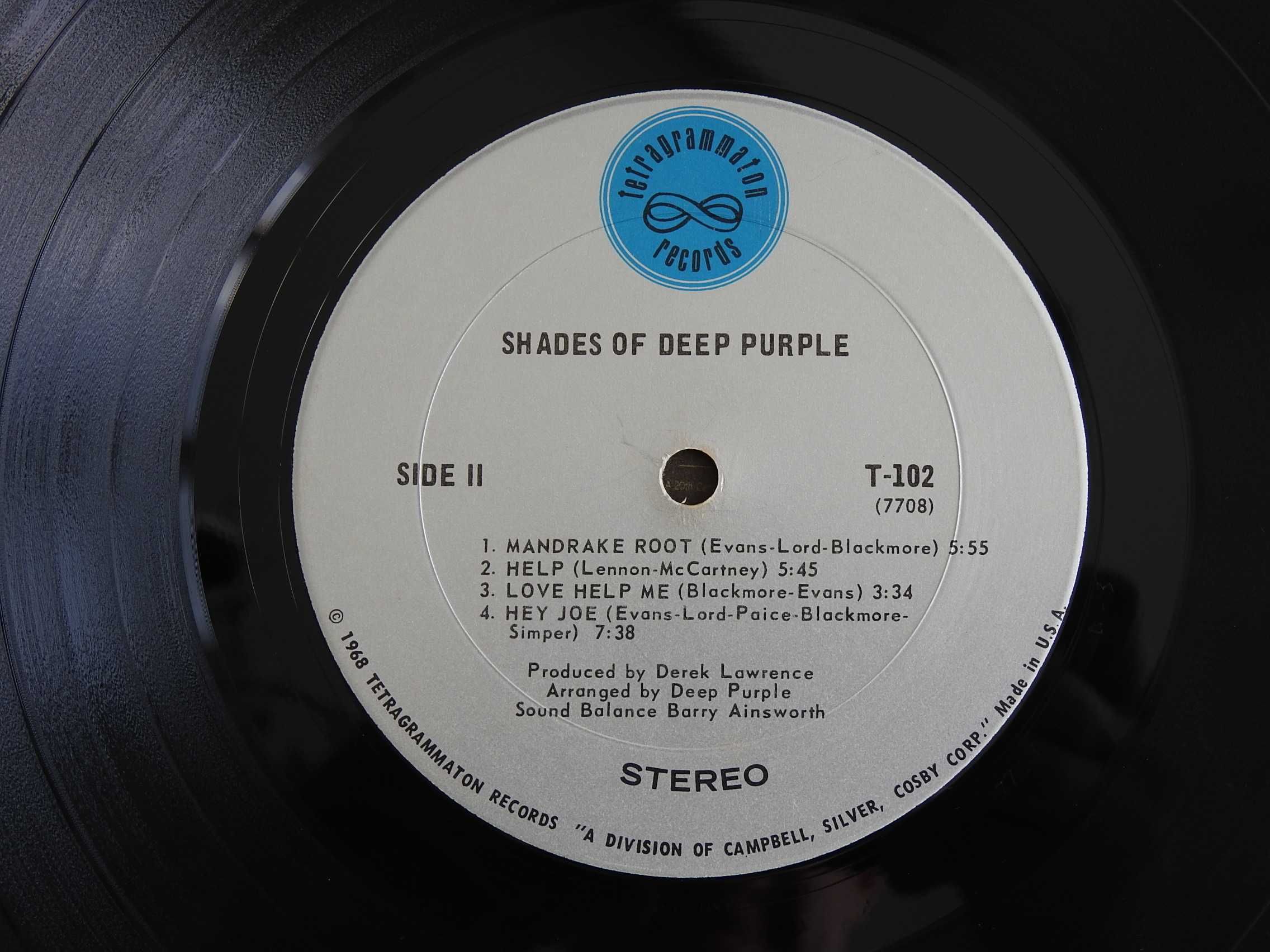 Deep Purple ‎Shades Of Deep Purple LP USA пластинка 1968 1 press EX