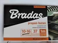 Zestaw przyłączeniowy Bradas, propan-butan, opaski 2 szt, 1m, reduktor
