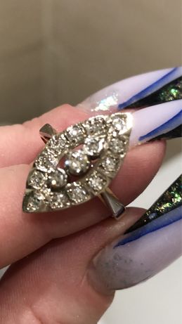 Золотое кольцо ,,Маркиз» с якутскими бриллиантами