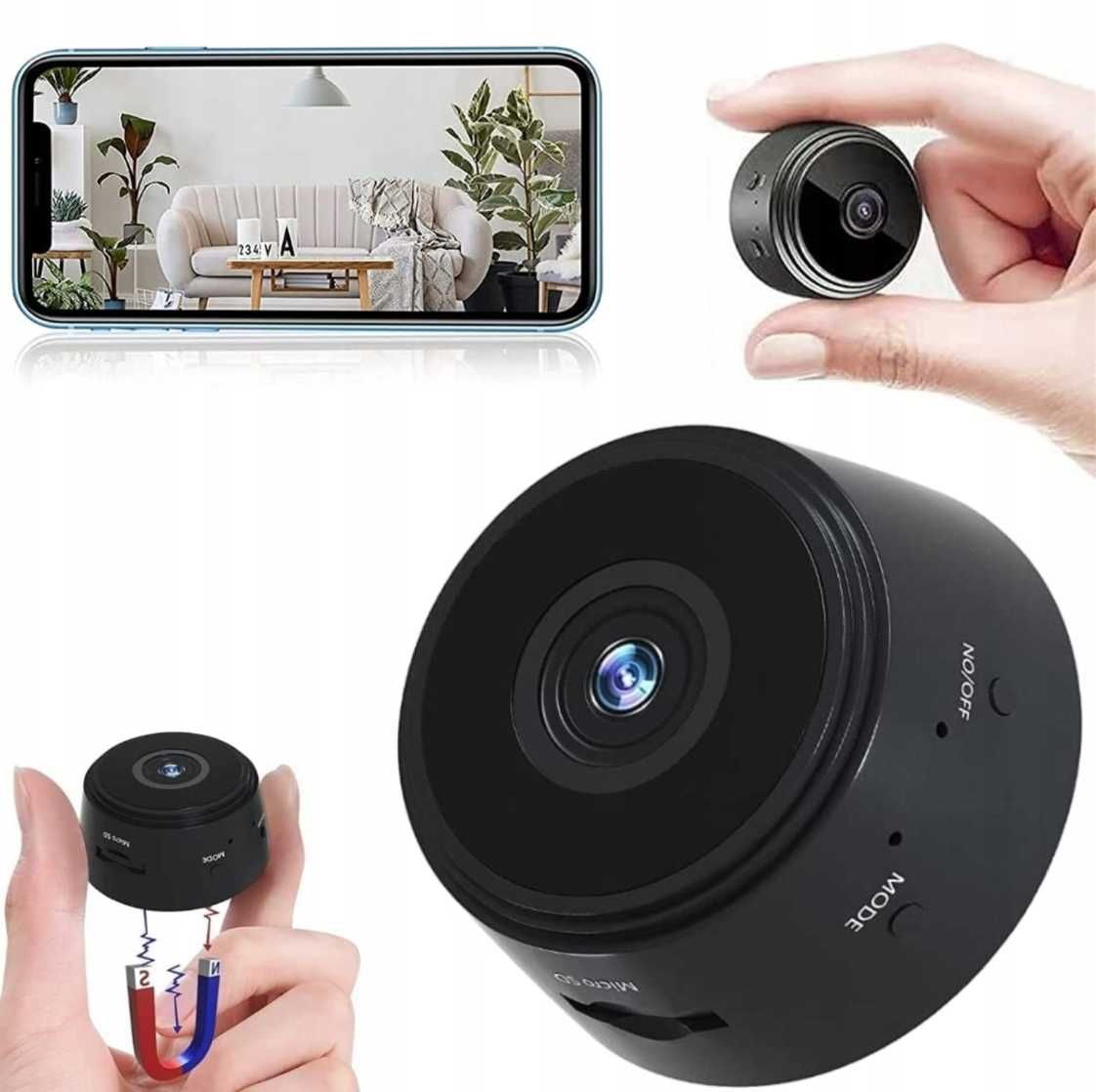 MINI KAMERA WIFI IP SMART FULL HD monitoring bezprzewodowa szpiegowska