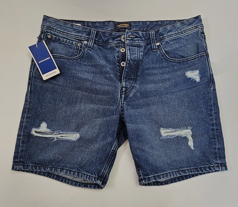 Spodenki Męskie Jeansowe Jack&Jones Niebieskie Rozmiar Xl (Nowe)